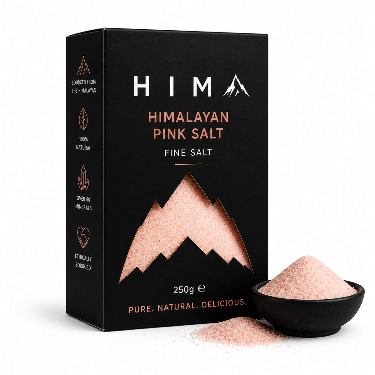 Fine Himalayan Pink Salt Carton Box (250g)