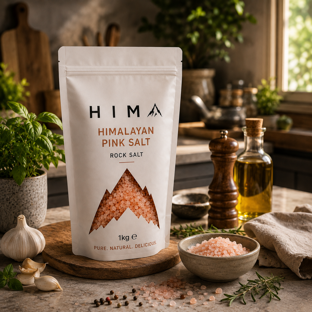 Coarse Rock Himalayan Pink Salt Pouch (500g/1kg)