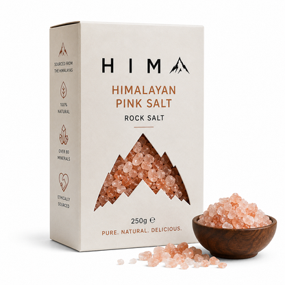 250g Coarse Rock Himalayan Pink Salt Carton Box