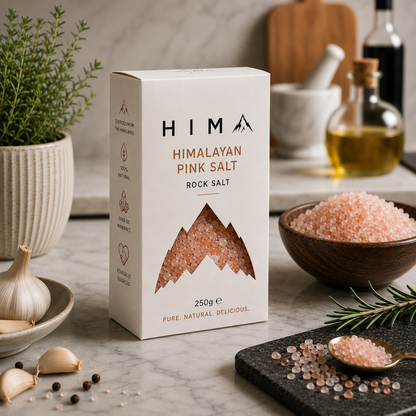 250g Coarse Rock Himalayan Pink Salt Carton Box