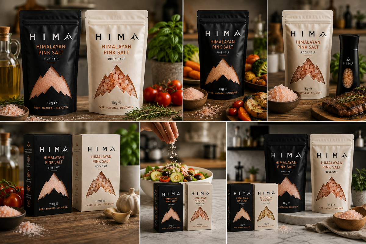 HIMA Fine Salt and Rock Salt for everyday cooking in modern kitchens